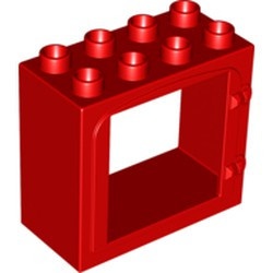 2332-5G Deurframe vlak met 2 clips rood gebruikt *