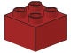 3437-59 DUPLO steen 2x2 (LET OP: DUPLO IS VRIJWEL ALTIJD PAKKETPOST) rood, donker NIEUW *