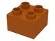 3437-68 DUPLO steen 2x2 (LET OP: DUPLO IS VRIJWEL ALTIJD PAKKETPOST) oranje, donker NIEUW *