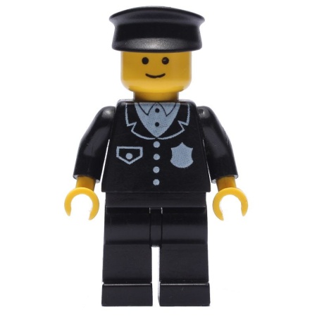 cop015G POLITIE- Zwarte pet, zwart pak, zwarte broek gebruikt *0M0000