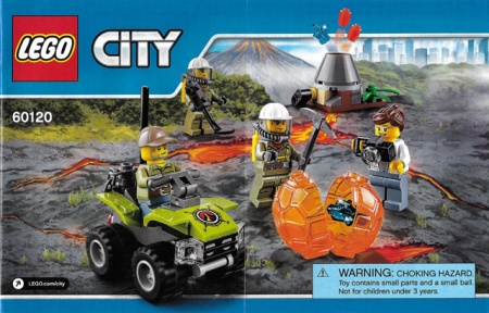 INS60120-G 60120 BOUWBESCHRIJVING- Volcano Starter Set gebruikt *
