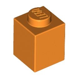 3005-4 Steen 1x1 oranje NIEUW *1L001