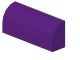 6191-89 Steen, 1x4x 1 1/3 met afgeronde top, geen noppen paars, donker NIEUW *1L096