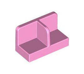 93095-104 Dubbel hoekpaneel 1x1x2 roze, helder NIEUW *1L0000