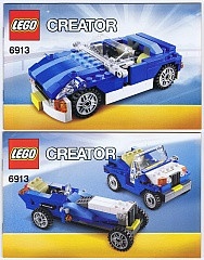 INS6913-G 6913 BOUWBESCHRIJVING- Blue Roadster (2 boekjes) gebruikt *
