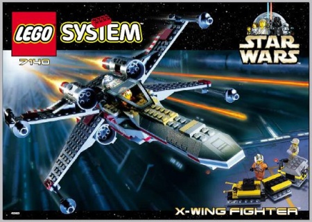 INS7140-G 7140 BOUWBESCHRIJVING- X-wing Fighter gebruikt *LOC RBS