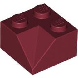 LEGO 3046a-59 Dakpan 45 graden 2x2 hoek binnenzijde voor oa dakkapel zie 3049 voor nok rood, donker NIEUW *1L0004600458|6112265