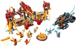 Set 70146 - Legends of Chima: Flying Phoenix Fire Temple zonder doos- gebruikt