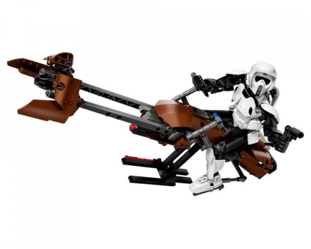 Set 75532-GB Scout Trooper & Speeder Bike gebruikt deels gebouwd *B036