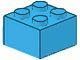 3003-156 Steen 2x2 blauw, middenazuur NIEUW *5K0000