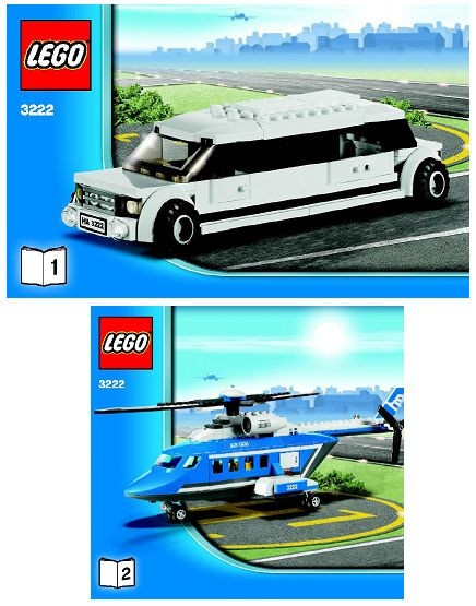 INS3222-G 3222 BOUWBESCHRIJVING- Helicopter and Limousine (2 boekjes) gebruikt *