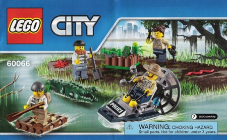 INS60066-G 60066 BOUWBESCHRIJVING- Swamp Police Starter Set gebruikt *