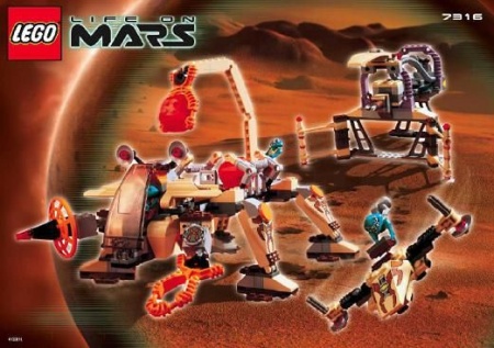 INS7316-G 7316 BOUWBESCHRIJVING- Life on Mars: Excavation Seacher ERG VERKREUKELD gebruikt *