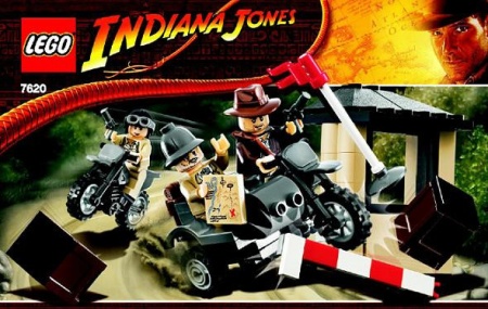 INS7620 7620 BOUWBESCHRIJVING- Indiana Jones Motorcycle Chase NIEUW *
