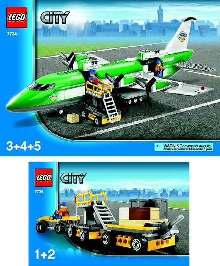 INS7734-G 7734 BOUWBESCHRIJVING- Cargo Plane (5 delen) gebruikt *