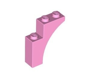 13965-104 Steen, halve boog 1x3x3 (hoger model) (trapsgewijs) roze, helder NIEUW *1L257