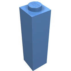 14716-42 Steen 1x1x3 blauw, midden NIEUW *5K0000