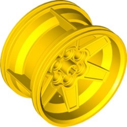 15038-3 Wiel 56mm Technic Racing midden, 6 pingaten ALLEEN VELG PAKKETPOST! geel NIEUW *5W000