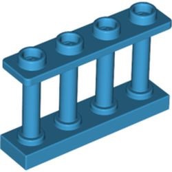 15332-153 Balustrade-hek 1x4x2 met VIER noppen bovenop blauw, donkerazuur NIEUW *5D006