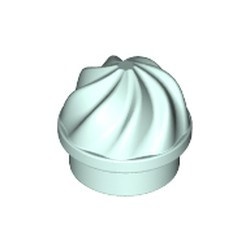 15470-152 Platte plaat 1x1 rond top diaginale twist aqua, licht NIEUW *0W008