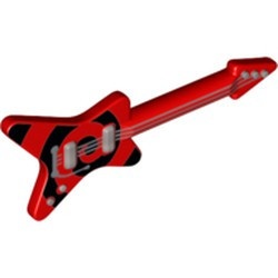 17356pb01-5 Guitaar stervormig rood NIEUW *0L0000