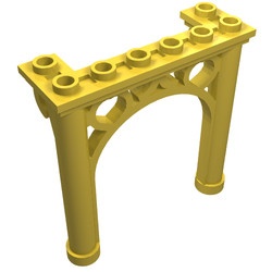 2145-3G Boog 2x6x5 met ornamenten geel gebruikt *