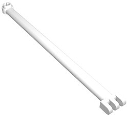 2375-1G Scharnier lengte 12 twee en drie vingers, pantograafhouder wit gebruikt *