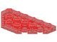 2419-17G Platte plaat 3x6 twee afgekapte hoeken transparant rood gebruikt *
