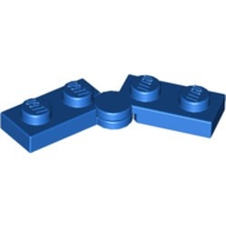 2429c01-7 Scharnierplaat 1x4 compleet (horizontaal 2 x 1x2) (loc 01-09) blauw NIEUW *1L300
