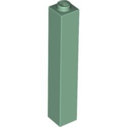 2453b-48G Steen 1x1x5 DICHTE nop groen, zandkleurig gebruikt *1L402