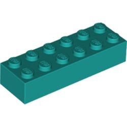 2456-39 Steen 2x6 turquoise, donker NIEUW *5K0000