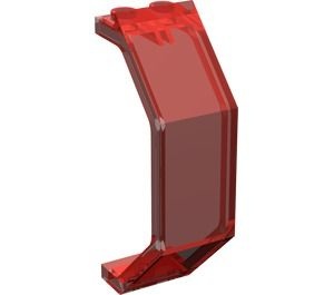 2466-17G Paneel 3x2x6- 4x gebogen transparant rood gebruikt *