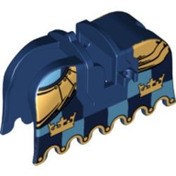 2490pb07-63 Zadel met bepantsering gouden kronen blauw, donker NIEUW *0D000