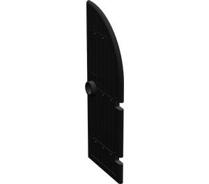 2554-11 Kasteeldeur 1x3x6 met kwart circeltop (klein) zwart NIEUW *
