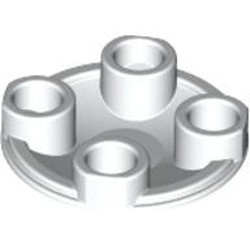 2654-1G Platteronde 2x2 rond afgeronde bodem wit gebruikt *1L137