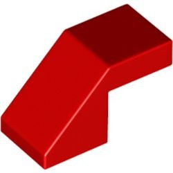 28192-5 Dakpan 45 graden 1x2 geknakt ZONDER NOP rood NIEUW *1L000