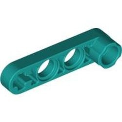 2825-39G Technic, Hefbalk 1x4 dun met nopverbinding turquoise, donker gebruikt *1D000