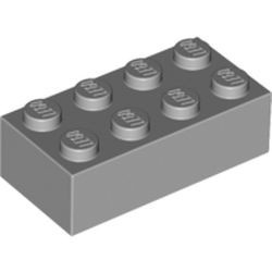 3001-86 Steen 2x4 grijs, licht (blauwachtig) NIEUW *5K0000
