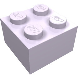 3003-154 Steen 2x2 lavender, licht NIEUW *5K0000