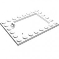 30041-1 Platte plaat 6x8 met trapgat voor luik korte scharnier wit NIEUW *3R0000