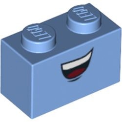 3004pb102-42G Steen 1x2 open mond (Cars Guido) blauw, midden gebruikt *5V02-14