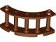 30056-88 Balustrade-hek 4x4x2 kwartrond 2 noppen bovenop bruin, roodachtig NIEUW *1L055