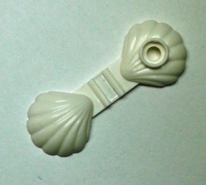 30218-1 Schelp sluiting gekarteld wit NIEUW *0D000