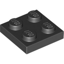 3022-11G Platte plaat 2x2 zwart gebruikt *1L363
