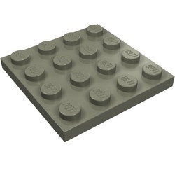 3031-10 Platte plaat 4x4 donker, grijs (klassiek) NIEUW *5K0000