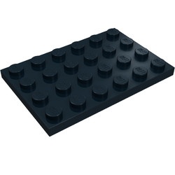 3032-11 Platte plaat 4x6 zwart NIEUW *5K0000