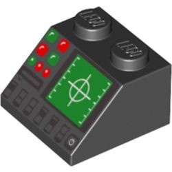 3039pb041-11G Dakpan bedrukt 45 2x2 met Radar en disk zwart gebruikt *5R000