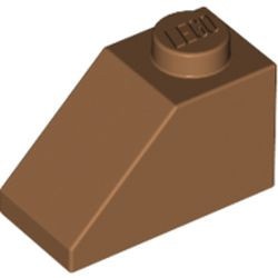 3040-150G Dakpan 45 graden 1x2 caramel, midden gebruikt *1L414