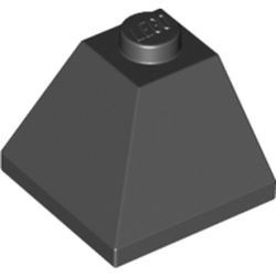 3045-11 Dakpan 45 graden 2x2 hoek buitenzijde zwart NIEUW *1L000