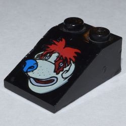 30474pb02-11G Dakpan bedrukt 33 3x2 glad met McDonalds karakter Sundae the Dog zwart gebruikt *5R000